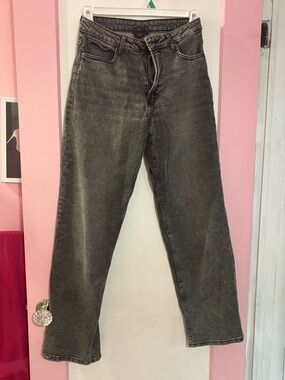 Classic womens Gray Straight-Leg Jeans